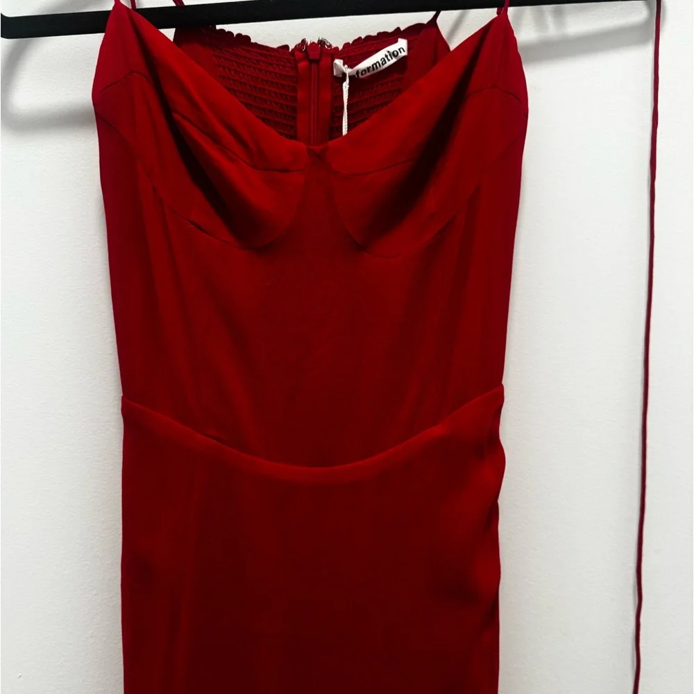 Reformation Kourtney Dress in Red - Picture 5 of 9